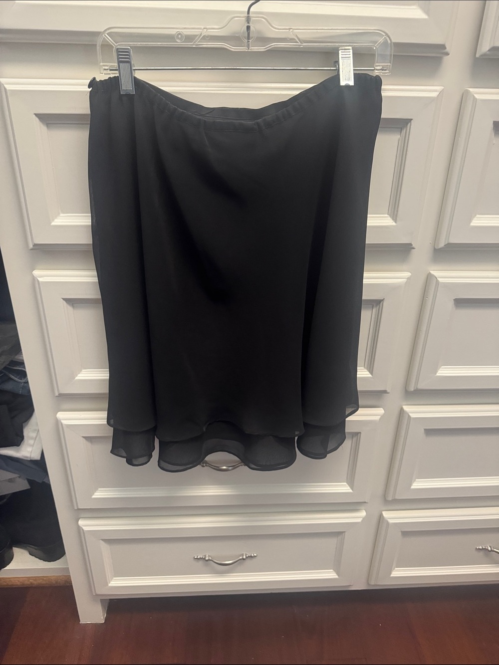 Express Black Layered A-Line Chiffon Skirt